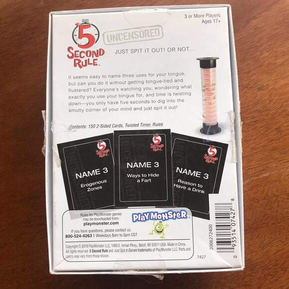 5 Second Rule Uncensored Card Game - Picture 2 of 5